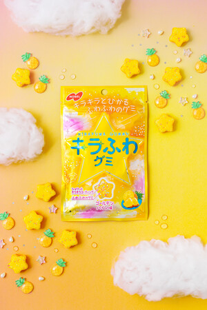 人気の「キラふわグミ」に新フレーバーが仲間入り！気分や“推し”で選べるカラフルなラインアップへ！「キラふわグミ ゴールデンパイン味」～“ふわシャリ食感”と、芳醇な甘みと華やかな香りがふわっと広がる～