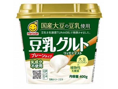 豆乳を植物性乳酸菌で発酵させたはっ酵豆乳食品「国産大豆の豆乳使用 豆乳グルト」（400g）新発売！