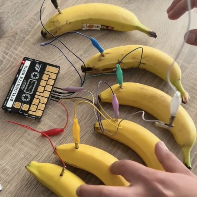プレスリリース「バナナが、植物が、楽器になる！？｜身近なモノを楽器に変身させる音楽ガジェット。スタイロフォンの新製品『スタイロセット』が日本上陸。」のイメージ画像