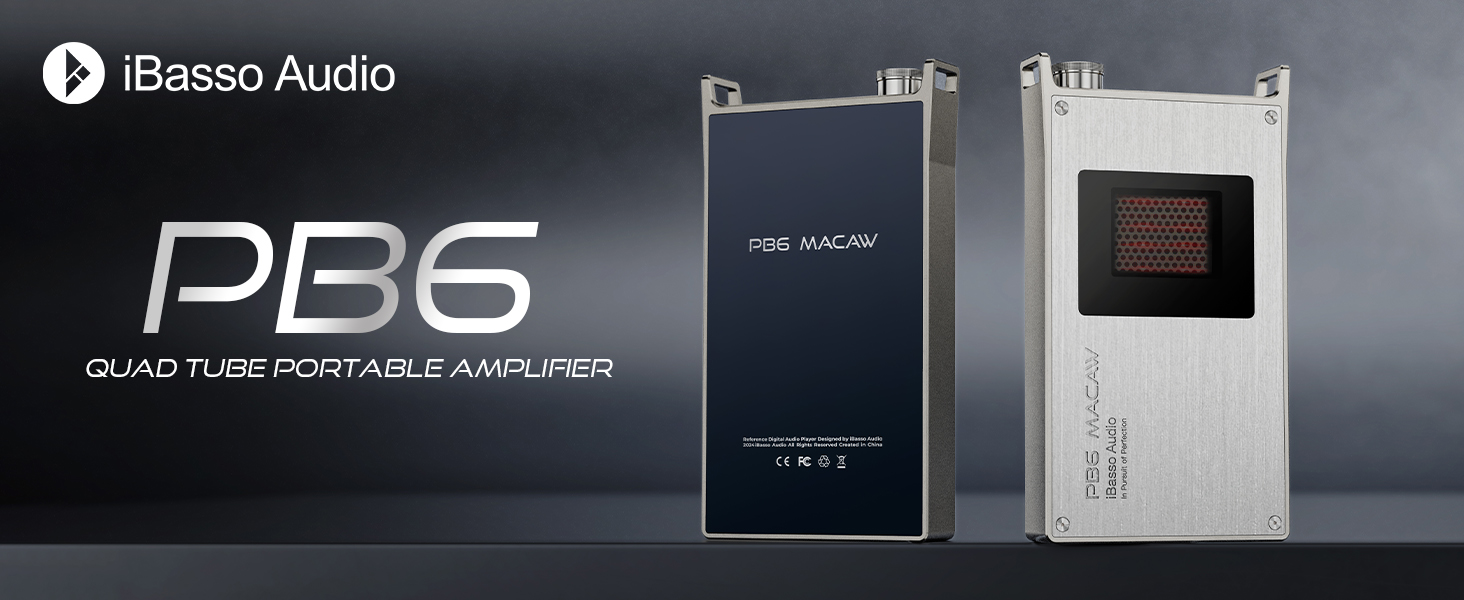 【iBasso Audio】「Raytheon JAN6418」クワッド構成、ピュアな真空管フレーバーを実現した、最新ポータブルヘッドホンアンプ『PB6 MACAW』を11月21日(金)より発売開始。