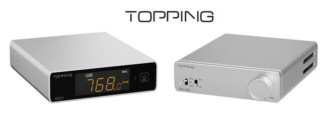 �yTOPPING�z�R���p�N�g�f�X�N�g�b�vDAC�wE50II�x�ƁA�R���p�N�g�f�X�N�g�b�v�p���[�A���v�wMini300�x�̐V�J���[���C���i�b�v�A�w�V���o�[�x���V���ɔ̔��J�n�B