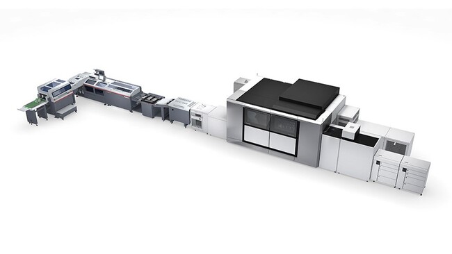 プレスリリース「枚葉インクジェット印刷機「varioPRINT iX3200」と高速中綴じシステム「iCE STITCHLINER Mark V」のインライン構成をホリゾン社ショールームにて国内初展示」のイメージ画像
