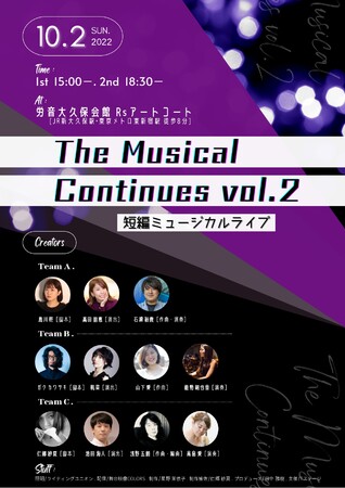 Cs̃NGC^[11 ̐V~[WJ3iꋓ㉉ wThe Musical Continues vol.2 Z҃~[WJCux102JÁII@JtFeBŃ`Pbg