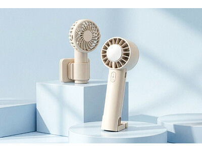 【瞬間冷却プレート搭載＆3WAYクリップ仕様】機能で選べるハンディファン2種を発売。