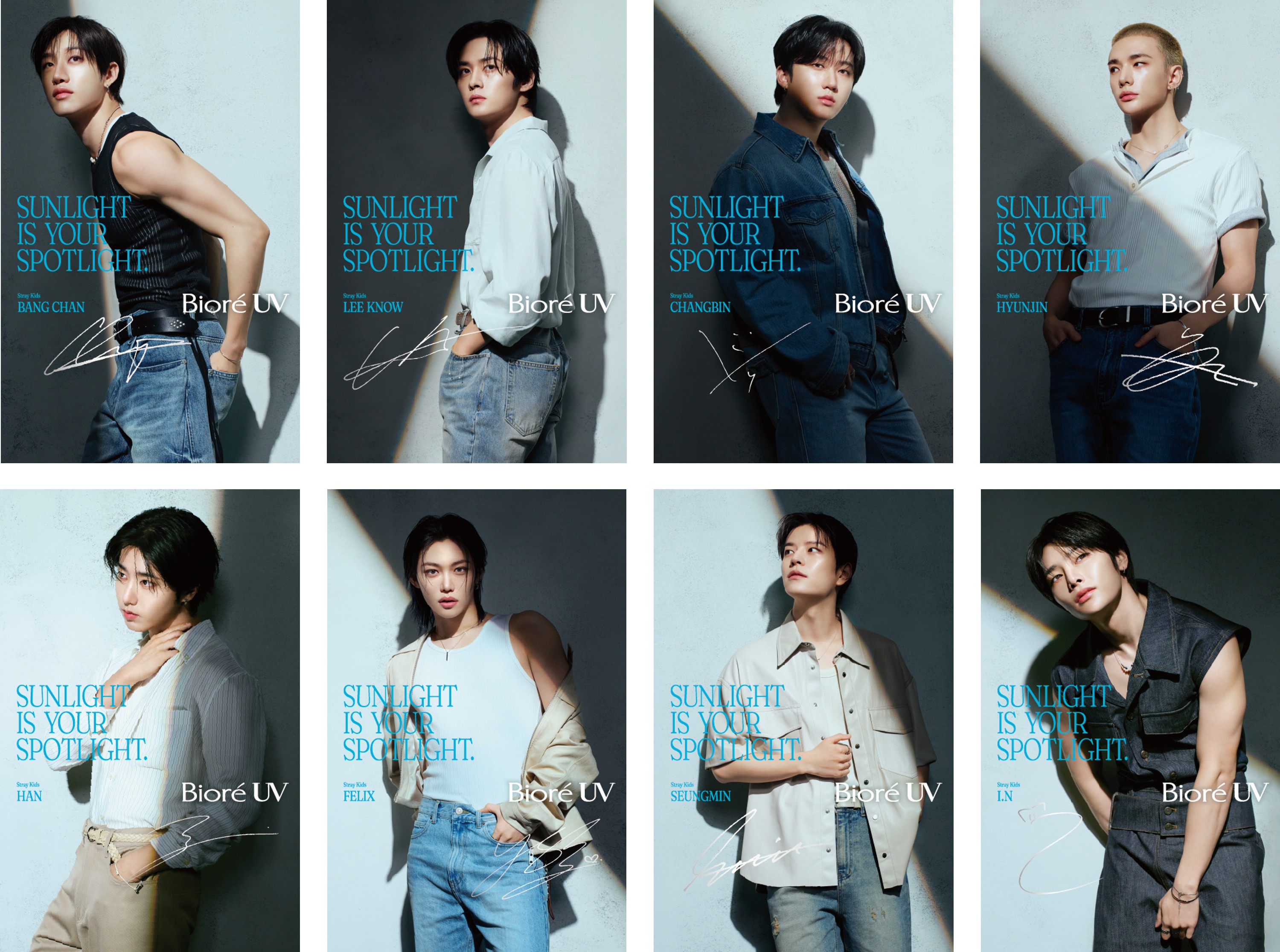 StrayKids スキズ　花王ビオレUV ミニポスター9種1セット 花王ビオレUV Stray Kids サイン入りミニポスター9種 スキズ