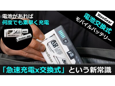 新商品】充電切れの心配無し！「替えが効く」心強い電池交換式
