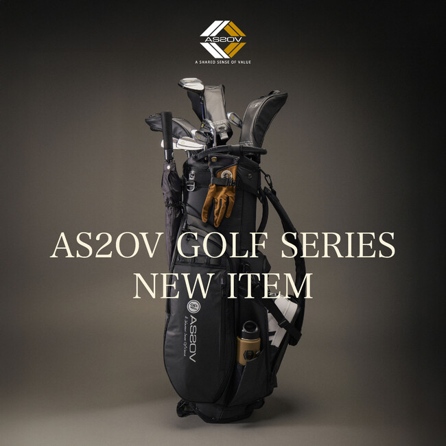 AS2OVが手がけるゴルフシリーズ「AS2OV GOLF」から、防水ファブリックを使った新作ゴルフバッグが発売。7/10(木)より予約開始！