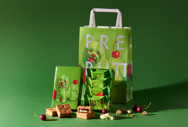 プレスリリース「【期間限定シリーズ】全4回にわたる“五感で味わうお菓子体験”プロジェクト〈第2弾〉「ピスタチオチェリー」の味わいは、愛嬌あふれる“犬”の姿に?!」のイメージ画像