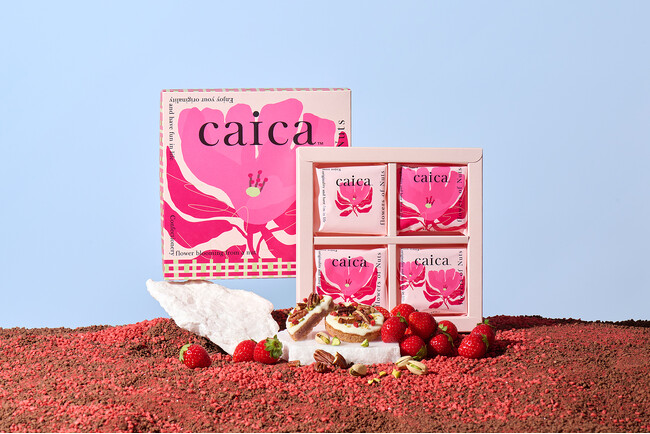 【冬の新商品】ザクッと、しっとり。ホワイトチョコレートのナッツケーキ｜ センスが光る褒められ手土産にも！ ナッツ菓子caica「ショコラホワイトケーキ〈ベリー〉」登場