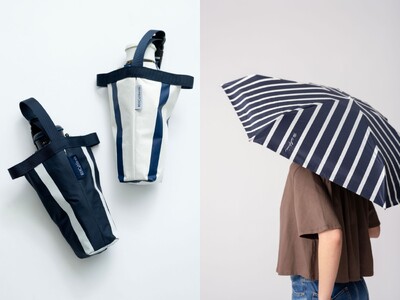 【ロンハーマン】すっきりとしたストライプが印象的な、ロンハーマンオリジナルの晴雨兼用折りたたみ傘が登場