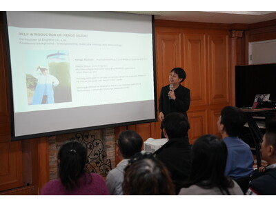 スペースシードホールディングス代表・鈴木健吾が台湾の統園企業股份有限公司にて、微細藻類を用いた抹茶代替飲...