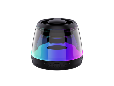 クリアボディが光る！マグネットでスマホの背面にもピタッと吸着　ゲオ限定『Bluetoothマグネットスピーカーmini』を発売