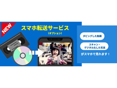 ビデオDVDダビング、フィルム現像プリントに、新サービス オプション『スマホ転送サービス』受付開始