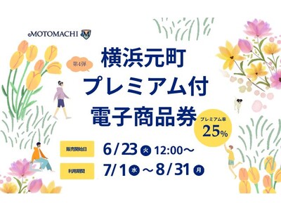 横浜元町プレミアム付電子商品券 第4弾の販売開始のお知らせ