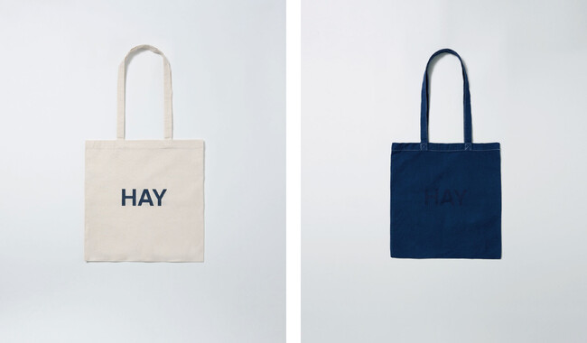 HAYの定番トートバッグに徳島・阿波の天然藍染めを施した限定モデル「TOTE BAG〈AIZOME〉」を発表。
