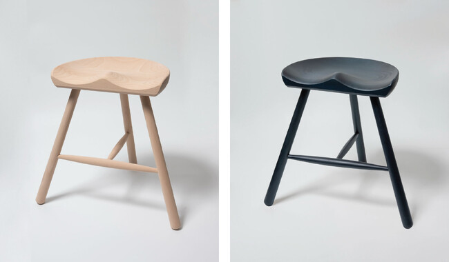 〈アクタス × クラフトシップス〉「Werner シューメーカースツール」に天然藍を施した限定モデルを発表。