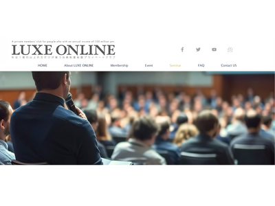 年収1億円以上の方だけが集う会員制富裕層プライベートクラブ「LUXE ONLINE」オフィシャルサイトをオープン