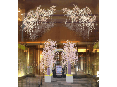 【マロニエゲート銀座1】東京インフィオラータ2019とタイアップした春装飾『Flowering  Days　花盛りの日々』を3/11（月）より開催！