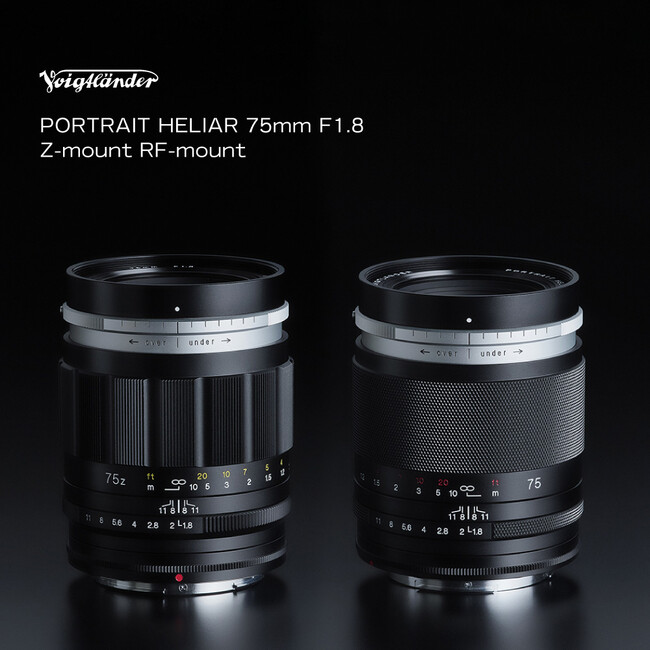 �t�H�N�g�����_�[ ���ʎ����R���g���[���@�\�𓋍ڂ��� PORTRAIT HELIAR 75mm F1.8 Z�}�E���g RF�}�E���g��2��18����蔭�� ���R�V�i��