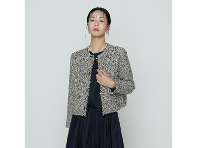 尾州で生まれた“セレモニーツイード”が新登場「K.T KIYOKO TAKASE」4種の意匠糸で織り上げ...