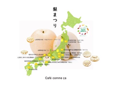【カフェコムサ】カフェコムサの秋祭り！22店舗ごとの地域の恵みを受けた梨を使用したケーキを展開！「梨まつり」