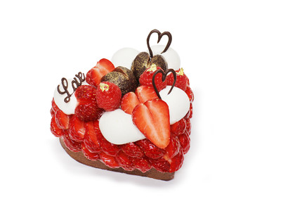 恋が実りますように！いちご「恋みのり」を使用したカフェコムサのバレンタインケーキ