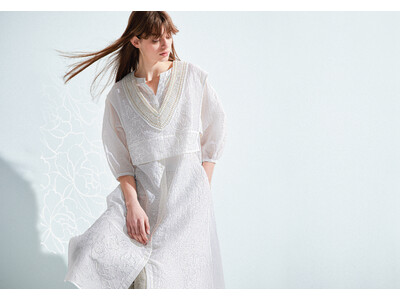 一枚まとうだけで感じさせる瑞々しさ！夏椿ジャカード柄アイテムをギャバジン K.Tより発売