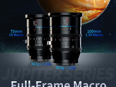 【SIRUI Jupiter 75mm&100mm T2.8 Macro フルフレームシネマプライムレンズ】新たな2焦点距離追加で可能性拡大！