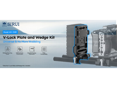 【新製品】SIRUI V-Lock ベース＆ウェッジキットデュアル 15mm ロッドクランプ付き ユニバーサル V マウント バッテリープレート多機能マウントポイント＆クイックリリースセット