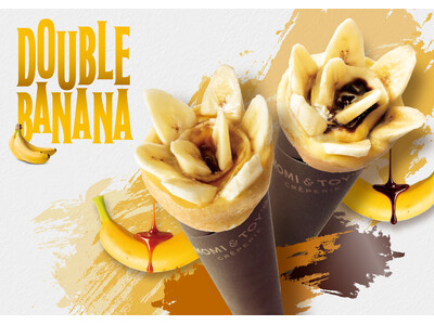 とろけるクレープの MOMI&TOY'S は、バナナをふんだんに使用した濃厚で満足感あふれるクレープ２種...