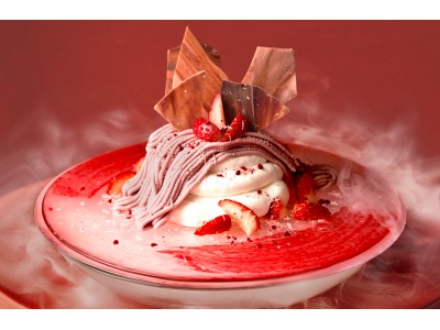 天然ピンクの新感覚モンブラン登場！第4のチョコ・ルビーチョコレート×苺「ストロベリー生モンブラン」特別な一体感を味わおう。
