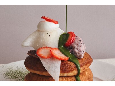 苺と餡で迎える新しい年。おもちくんと楽しむ、ビブリオテーク〈ニューイヤーパンケーキ〉登場！