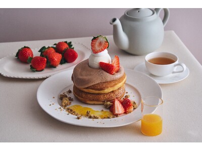 ショコラ×いちご×紅茶が織りなす、ビブリオテークの〈バレンタインパンケーキ〉登場。アールグレイ香る濃厚リ...