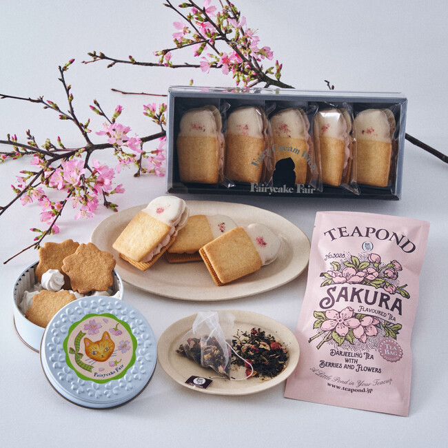 桜の開花シーズン到来に合わせて、フェアリーケーキフェア「サクラフェア」3/19(木)スタート！限定サクラ生バターサンドやペアリングティーセット登場