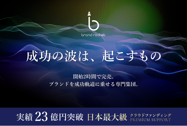 ブランドロケット支援によるクラウドファンディングプロジェクトが開始2時間で異例の完売、受付終了！
