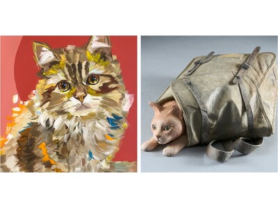 【阪神梅田本店】絵画やイラスト、木彫りで表現された愛らしい猫たち。人を魅了してやまない、猫のアート展を開...