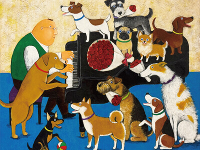 【阪神梅田本店】愛する犬や猫たちと穏やかに過ごす人々を描き、見る人に心温まる気持ちを呼び起こさせてくれる『平野はるひ作品展』を開催いたします。