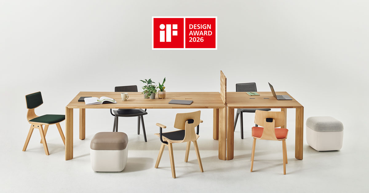 内田洋行、機能性と木材の温かみが共存する「ELMAR」が世界三大デザイン賞のひとつ「iF DESIGN AWARD 2026」を受賞