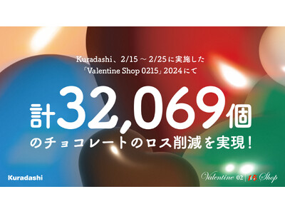 「私たちのバレンタインは2月15日から始まります。」Kuradashi、バレンタイン商品のロス削減を目指した取り組みで32,069個のチョコレートのロスを削減