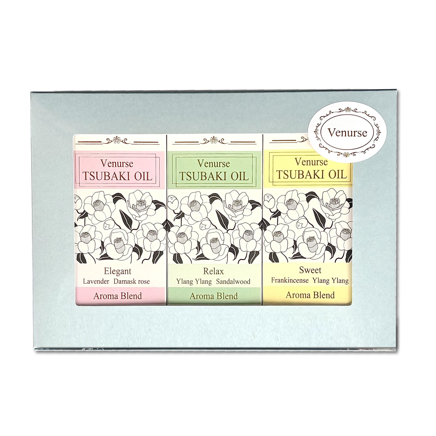 気分に寄り添う3つの香り。ツバキオイル アロマブレンドのギフトセットを新発売