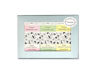 気分に寄り添う3つの香り。ツバキオイル アロマブレンドのギフトセットを新発売