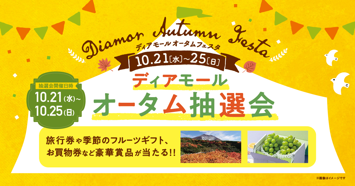 大阪梅田の地下街「ディアモール大阪」で「Diamor Autumn Festa」…