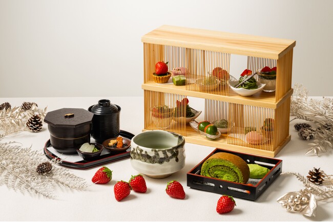 12/1発売！濃厚抹茶と国産いちごを味わう冬限定「茶フタヌーンティー」【茶想もりた園 なんば店】