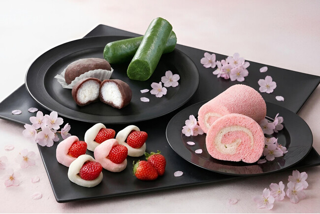 【春のお彼岸フェア】期間限定スイーツが集結！新作「桜ロール」と「よもぎ棒餅・ぼた餅・大きな苺大福」3/6登場！