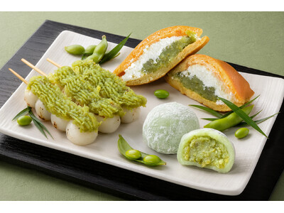 【“枝豆のつぶ感”が自慢！】圧倒的つぶつぶ×圧倒的もちもち！大幅進化した新作「冷やし生どら」など、ずんだスイーツ3種を発売。待望のオンライン初解禁も！
