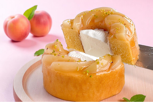 【6/29新発売】どこから食べても桃!桃!桃!“桃好き悶絶級“の、夏季限定「ピーチバウムクーヘン」が今年も登場!