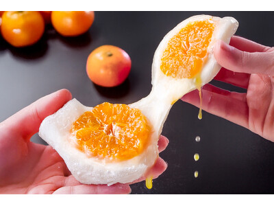 【初冬の2日間限定】果汁ふきだす“汁モンスター”！和歌山県産・有田みかんを丸ごと一個包んだ「みかん大福」今年も登場!!