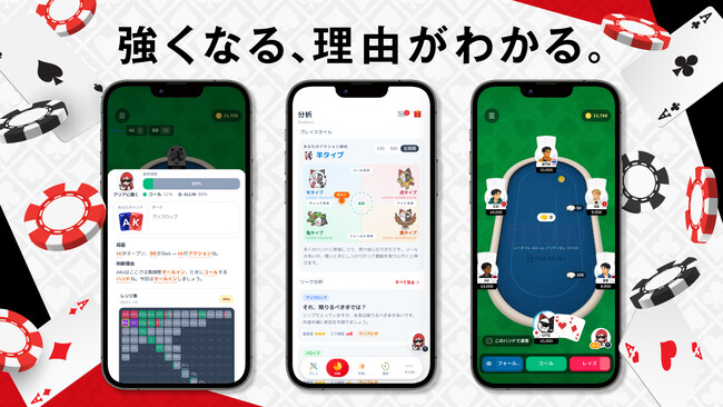 CLOViZ、国内No.1ポーカー学習アプリ『POKER Q'z』”超”大型アップデート