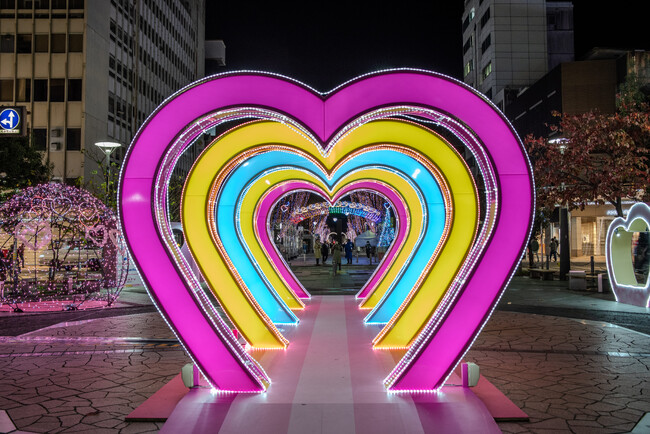 【静岡市の冬のイルミネーション・夜景をお届け】冬を彩るイルミネーションイベント「おまちハートファンタジー」が11月21日（金）より青葉シンボルロードなどで開催
