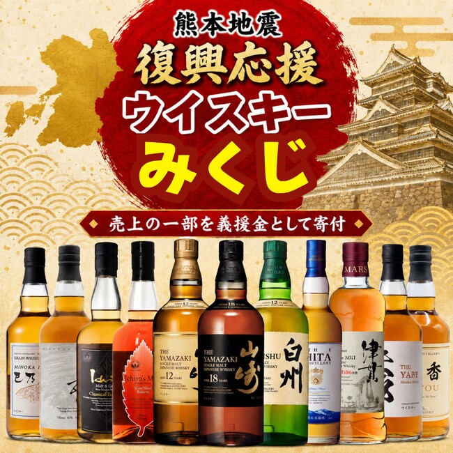 購入1件につき300円を熊本県へ寄付。熊本地震 復興応援ウイスキーみくじ 8月17日販売開始